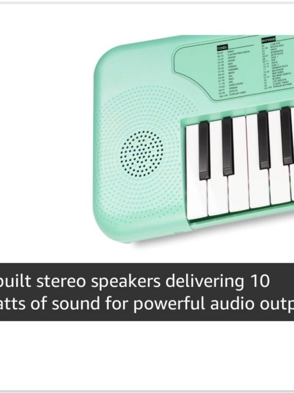 Mini Electronic Keyboard in Mint Green - Portable Beginner Synth new in open box